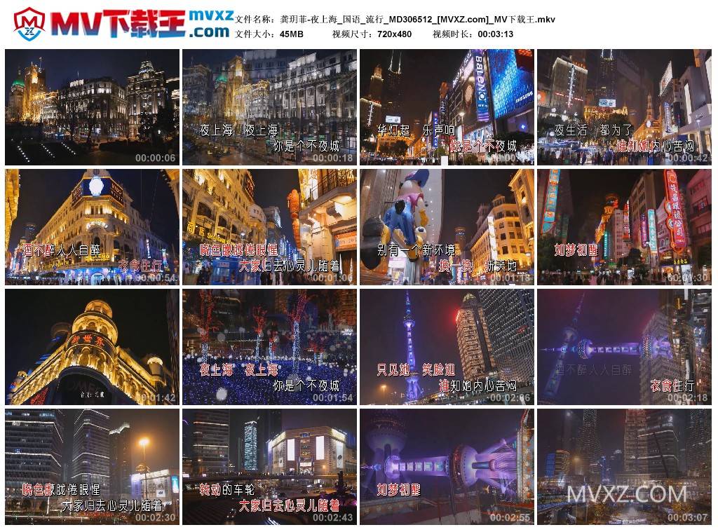 龚玥菲-夜上海_国语_流行_MD306512